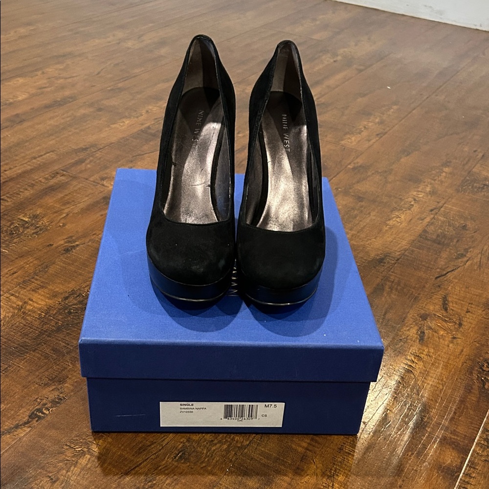 Stuart Weitzman Black Suede Heels